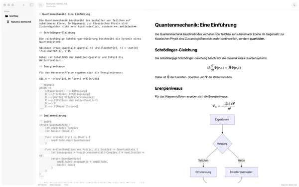 KI-Chat in Aktion — Text markieren, Aktion wählen, Ergebnis per Streaming KI-Chat in Aktion — Text markieren, Aktion wählen, Ergebnis per Streaming